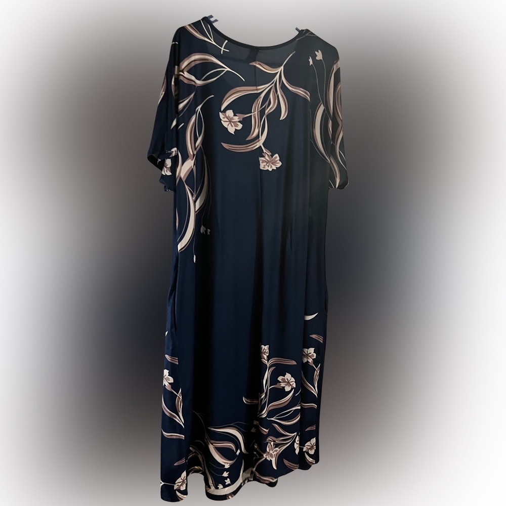 SHEIN Navy and Pink Asymmetrical Dress